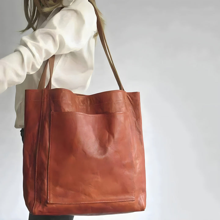 Leren tas voor dames - met veel opbergruimte