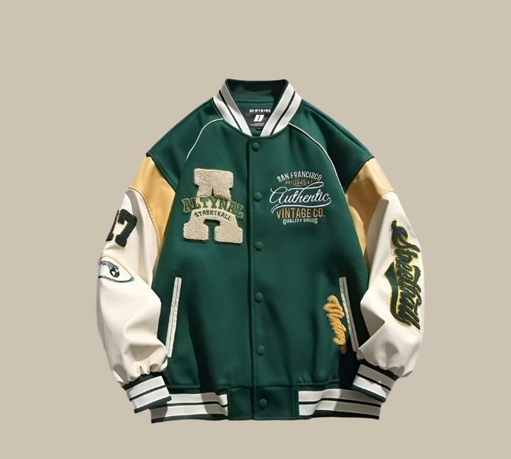 Vintage baseball jack trendy oversized jas - Norman