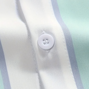 Trendy gestreept herenoverhemd met korte mouwen