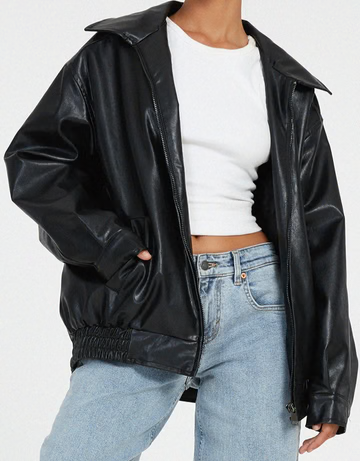 Michelle - Oversized Leren Jas