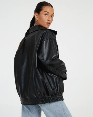 Michelle - Oversized Leren Jas