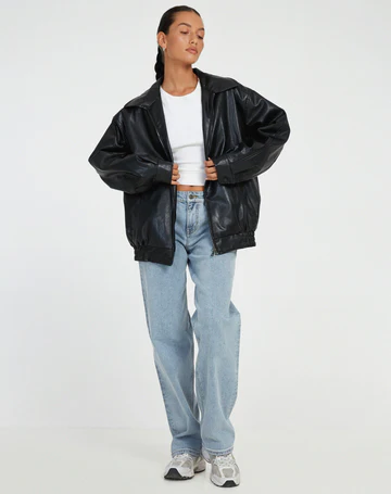 Michelle - Oversized Leren Jas