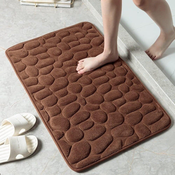 Luxe Antislip Badmat met 3D Kiezelstructuur