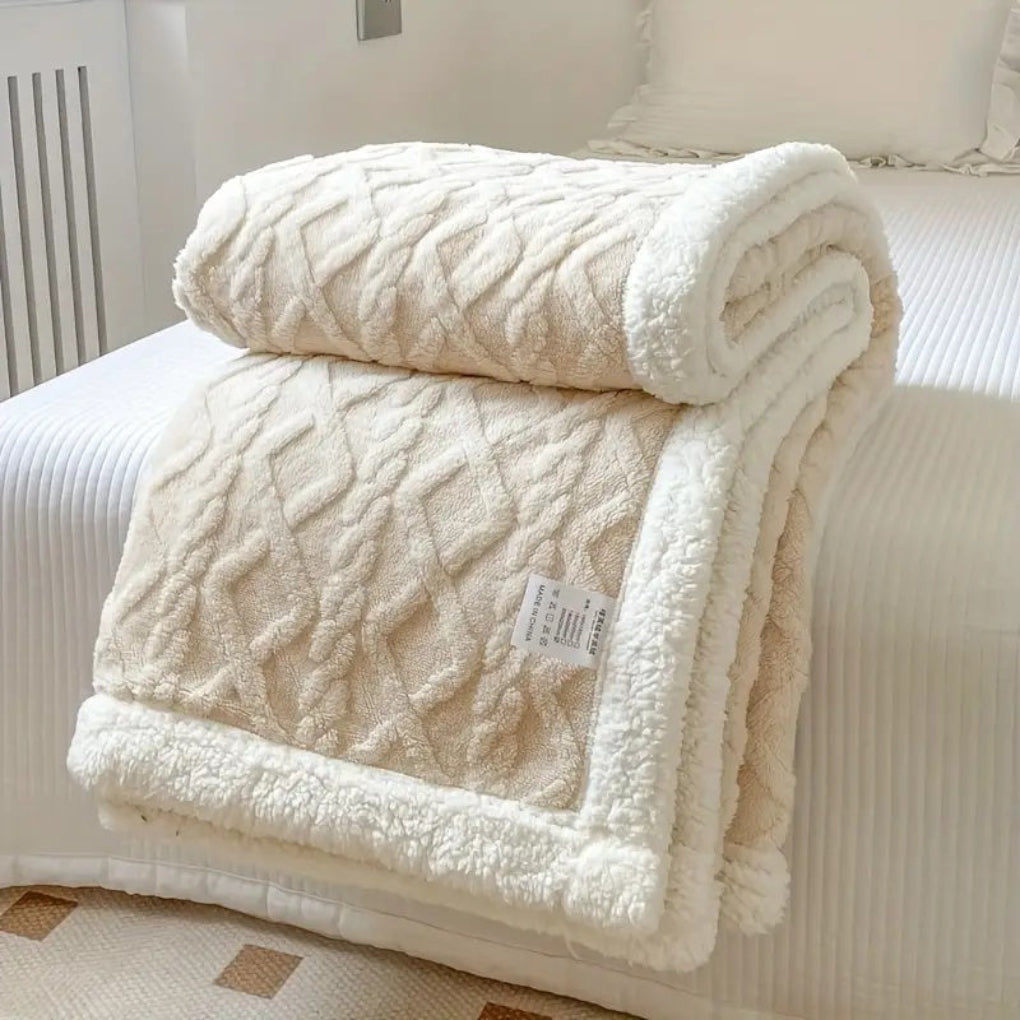Diamond Knit Sherpa-deken