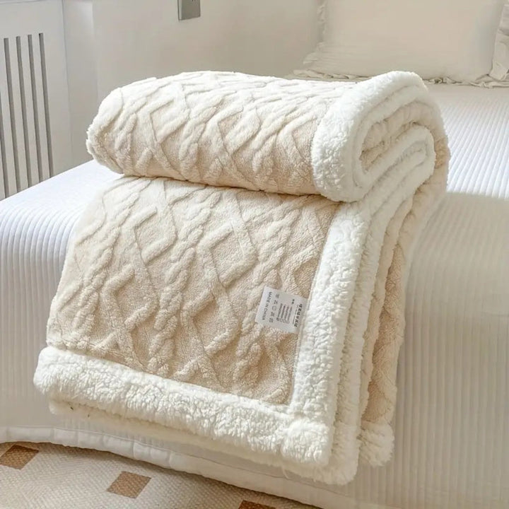 Diamond Knit Sherpa-deken