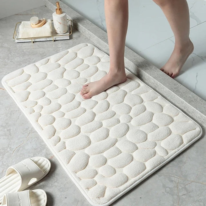 Luxe Antislip Badmat met 3D Kiezelstructuur