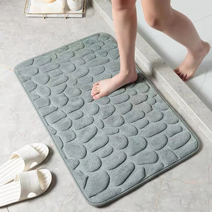 Luxe Antislip Badmat met 3D Kiezelstructuur