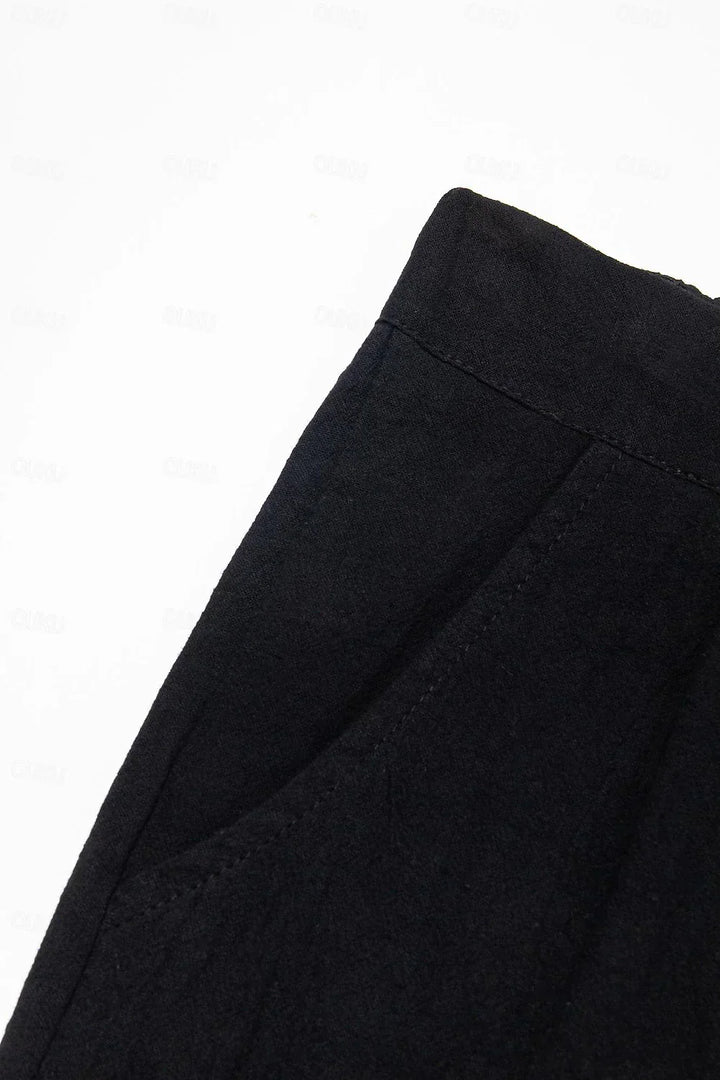 Klassieke Linnen-Katoenen Korte Broek voor Heren