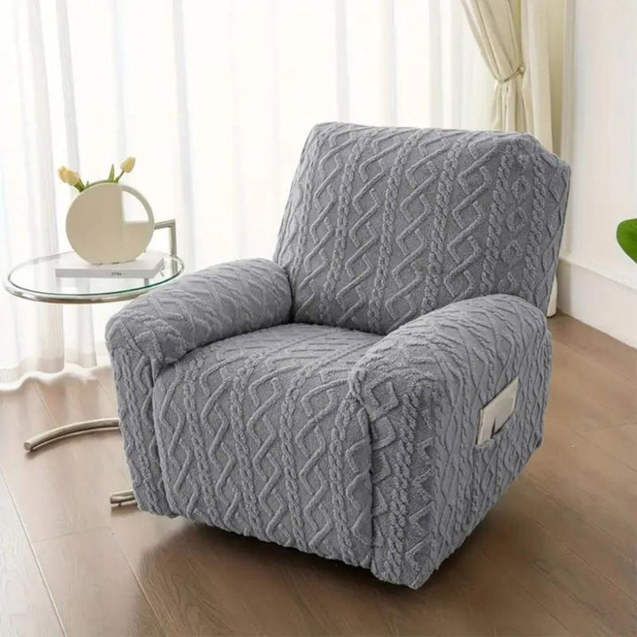 Zachte, antislip winterse pluche relaxfauteuilhoes