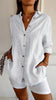 Loszittende Blouse voor dames - Luchtig en Comfortabel - Met knopen sluiting