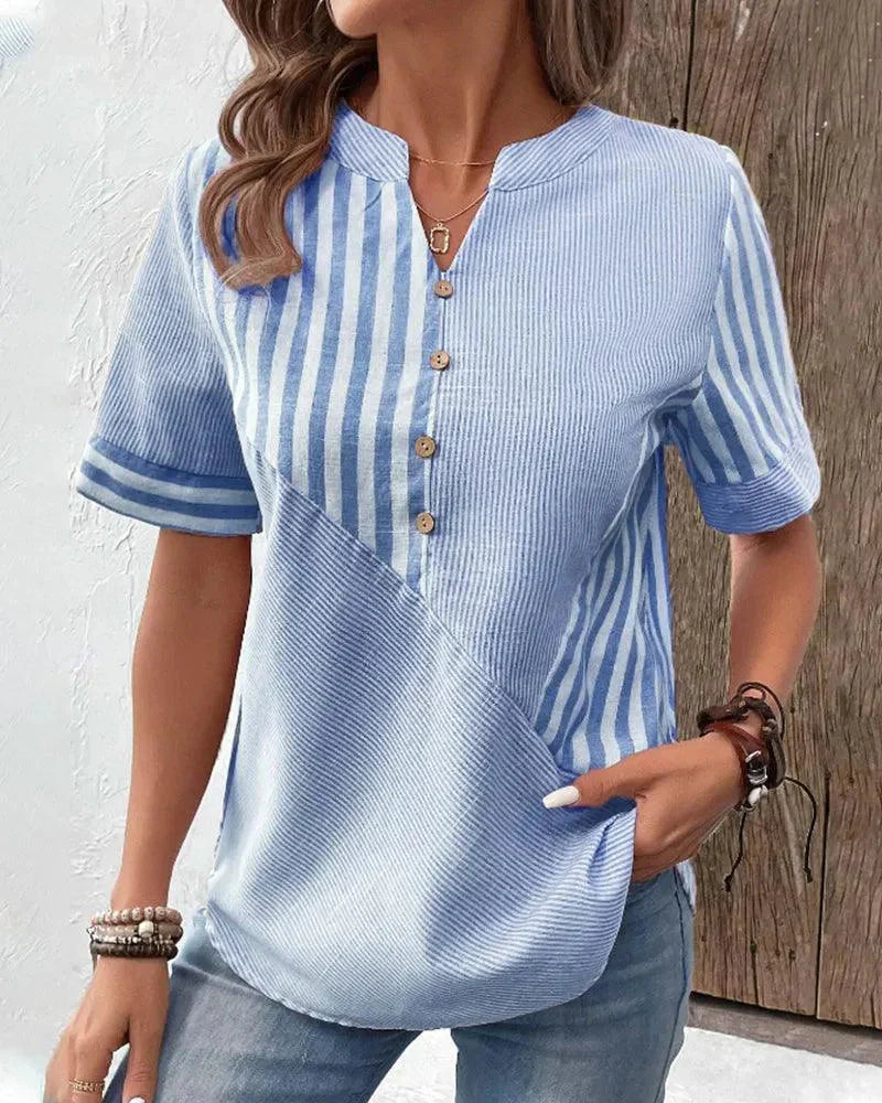 Lichtgewicht gestreepte blouse voor dames