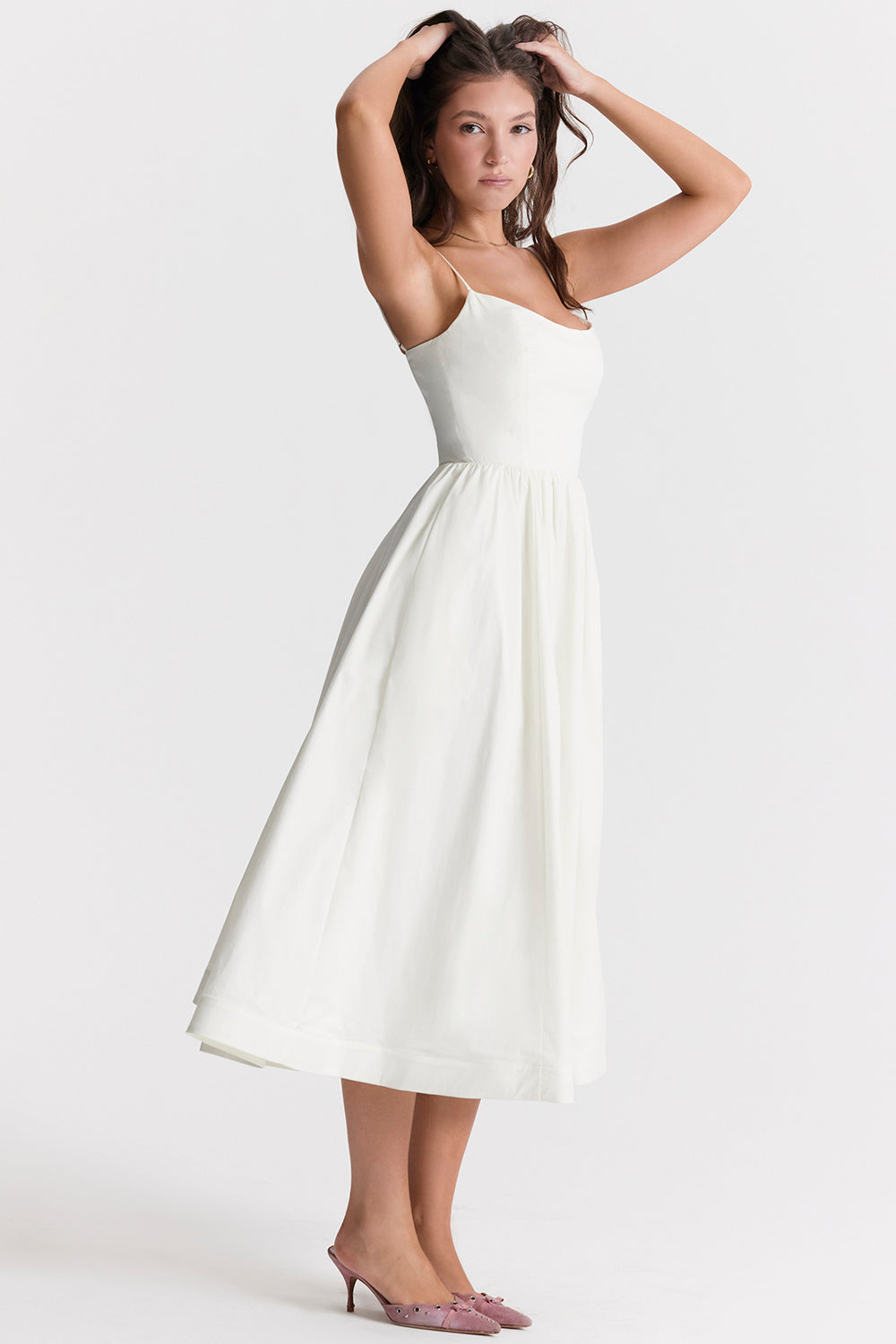 Vintage Zomerjurk met Elegante A-lijn en Vierkante Halslijn