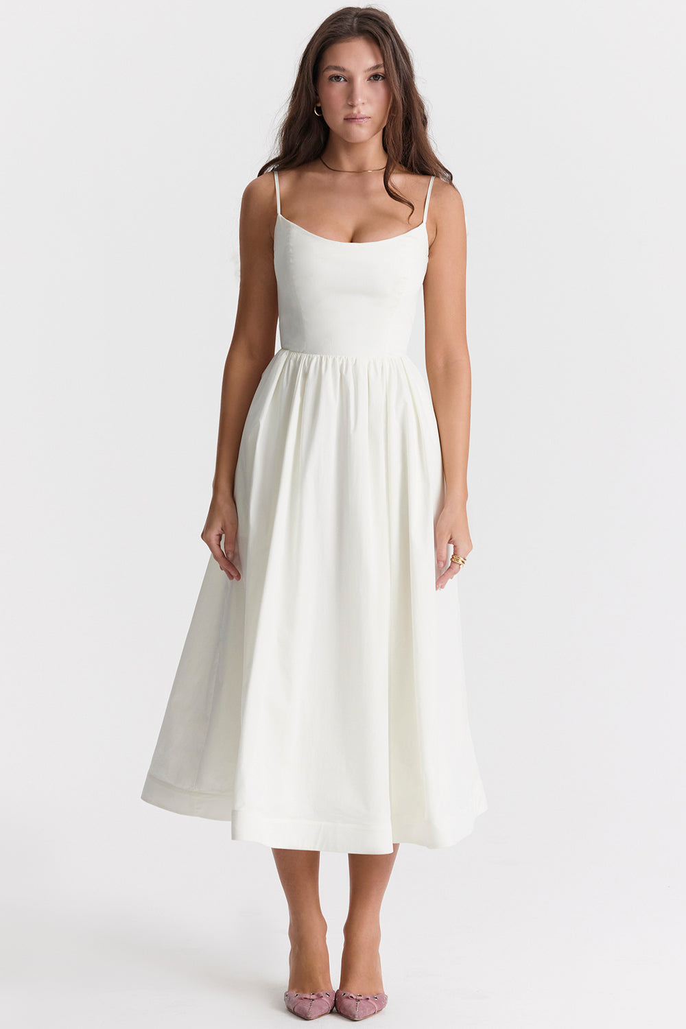 Vintage Zomerjurk met Elegante A-lijn en Vierkante Halslijn