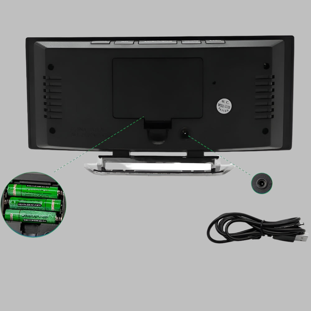 Gebogen LED-wekker