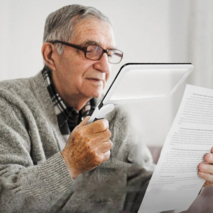 Volledig pagina groot handheld vergrootglas