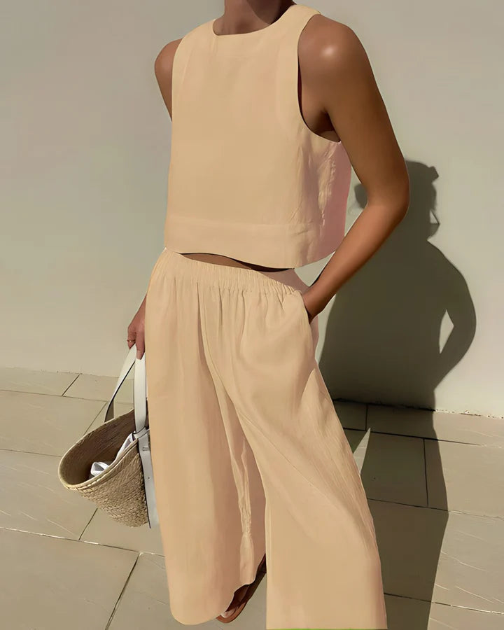 Losse, ademende zomerkleding set voor dames - Paola