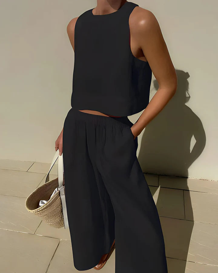 Losse, ademende zomerkleding set voor dames - Paola