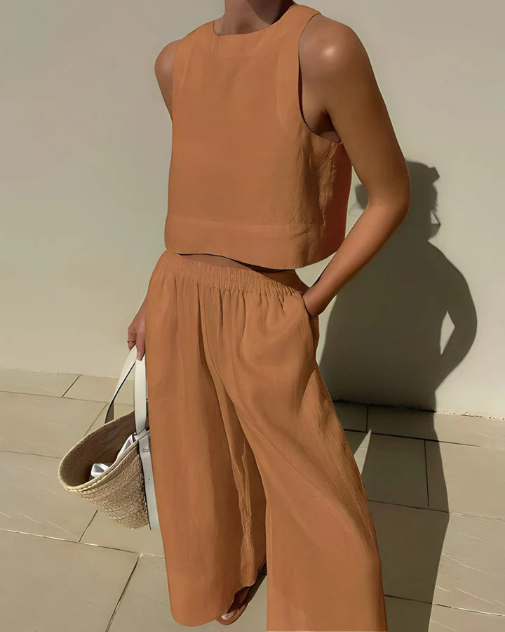 Losse, ademende zomerkleding set voor dames - Paola