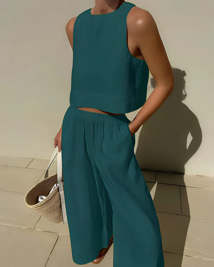 Losse, ademende zomerkleding set voor dames - Paola