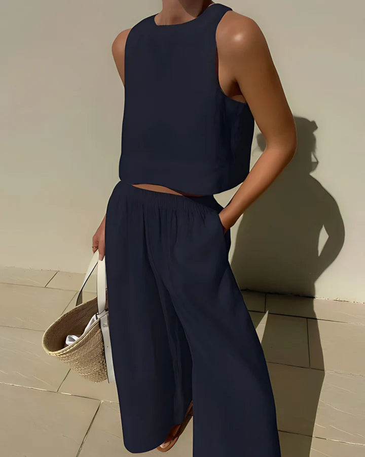 Losse, ademende zomerkleding set voor dames - Paola
