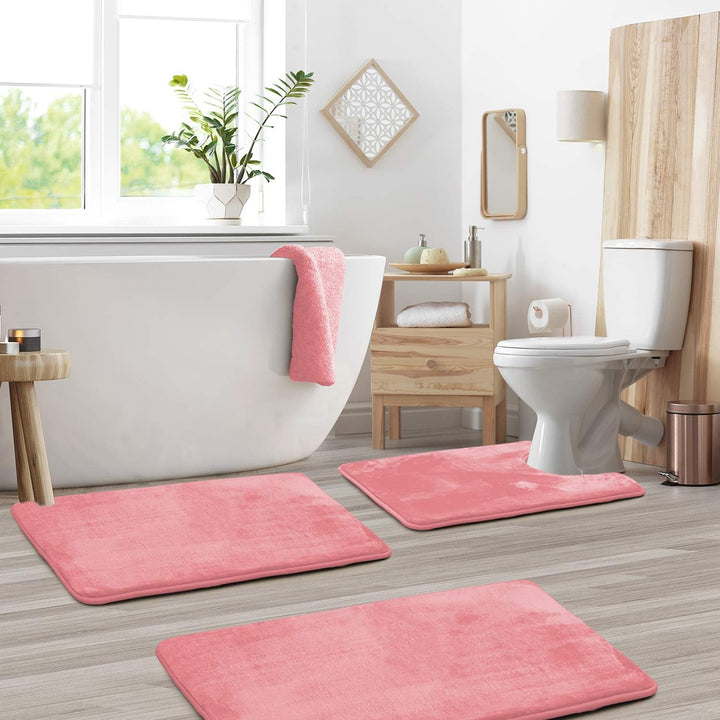 Hola –  3-delige fluwelen memory foam badmat set