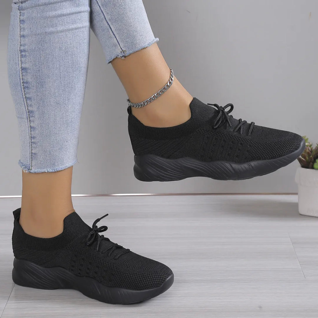 Yuna – Ademend Mesh Dames Sneakers met Veters en Platformzool