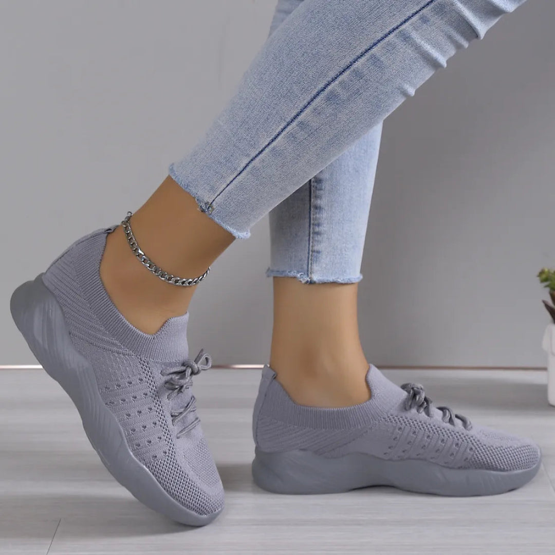 Yuna – Ademend Mesh Dames Sneakers met Veters en Platformzool