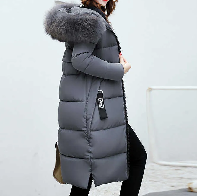 Gewatteerde lange winterjas parka voor dames - Breanna