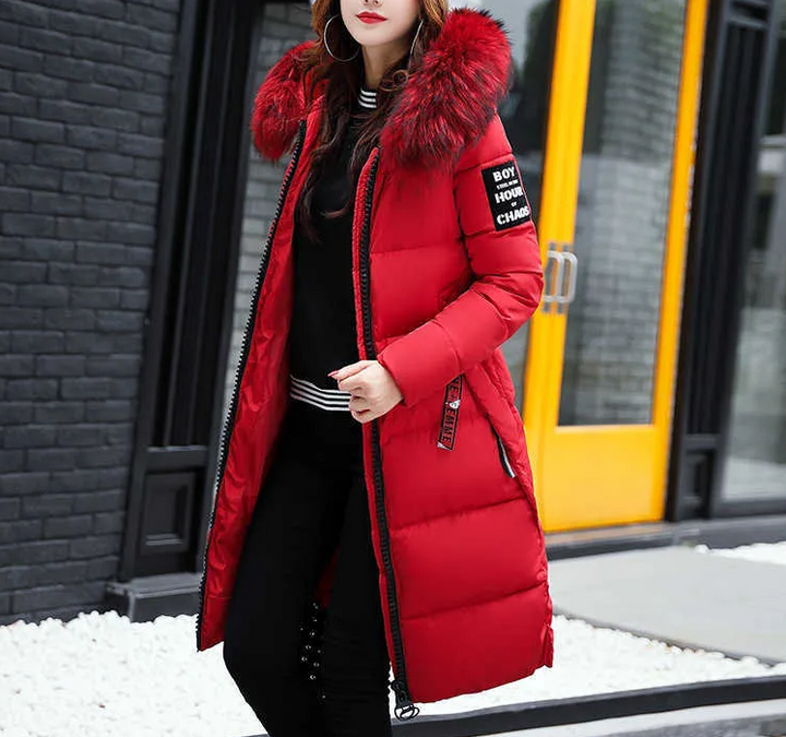 Gewatteerde lange winterjas parka voor dames - Breanna