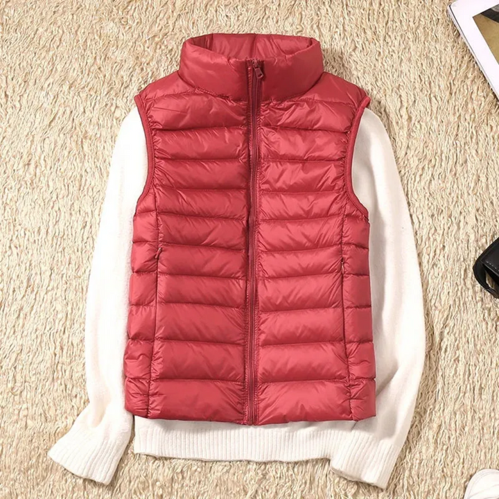 Winddichte dames bodywarmer met ritssluiting