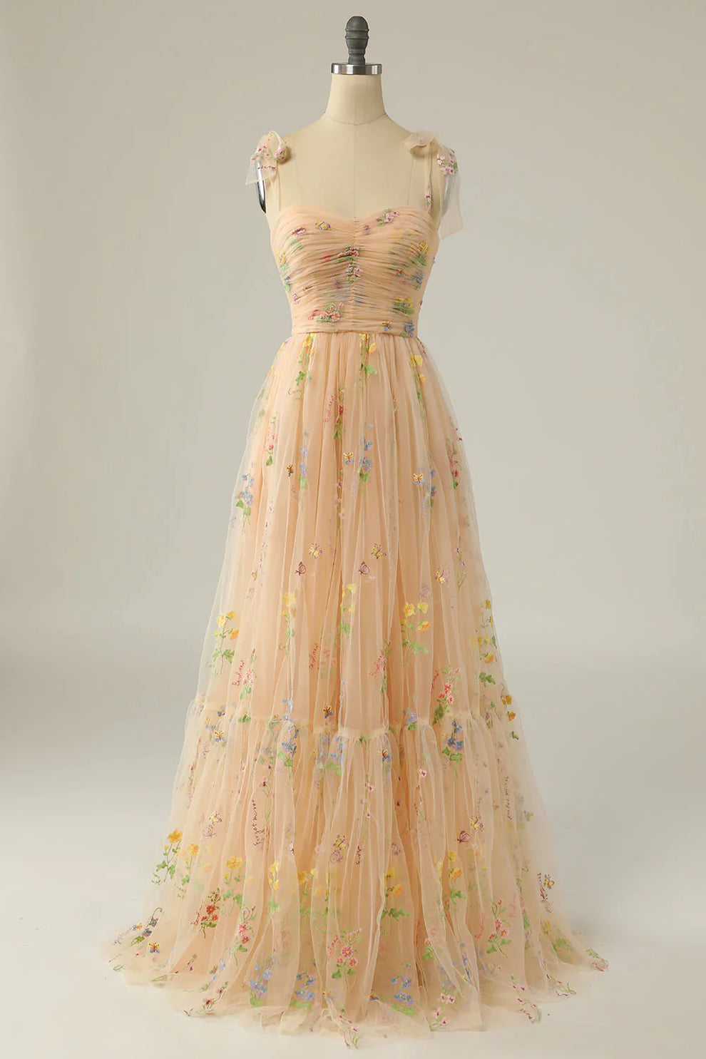 Geborduurde Tulle Baljurk met Bloemenmotief