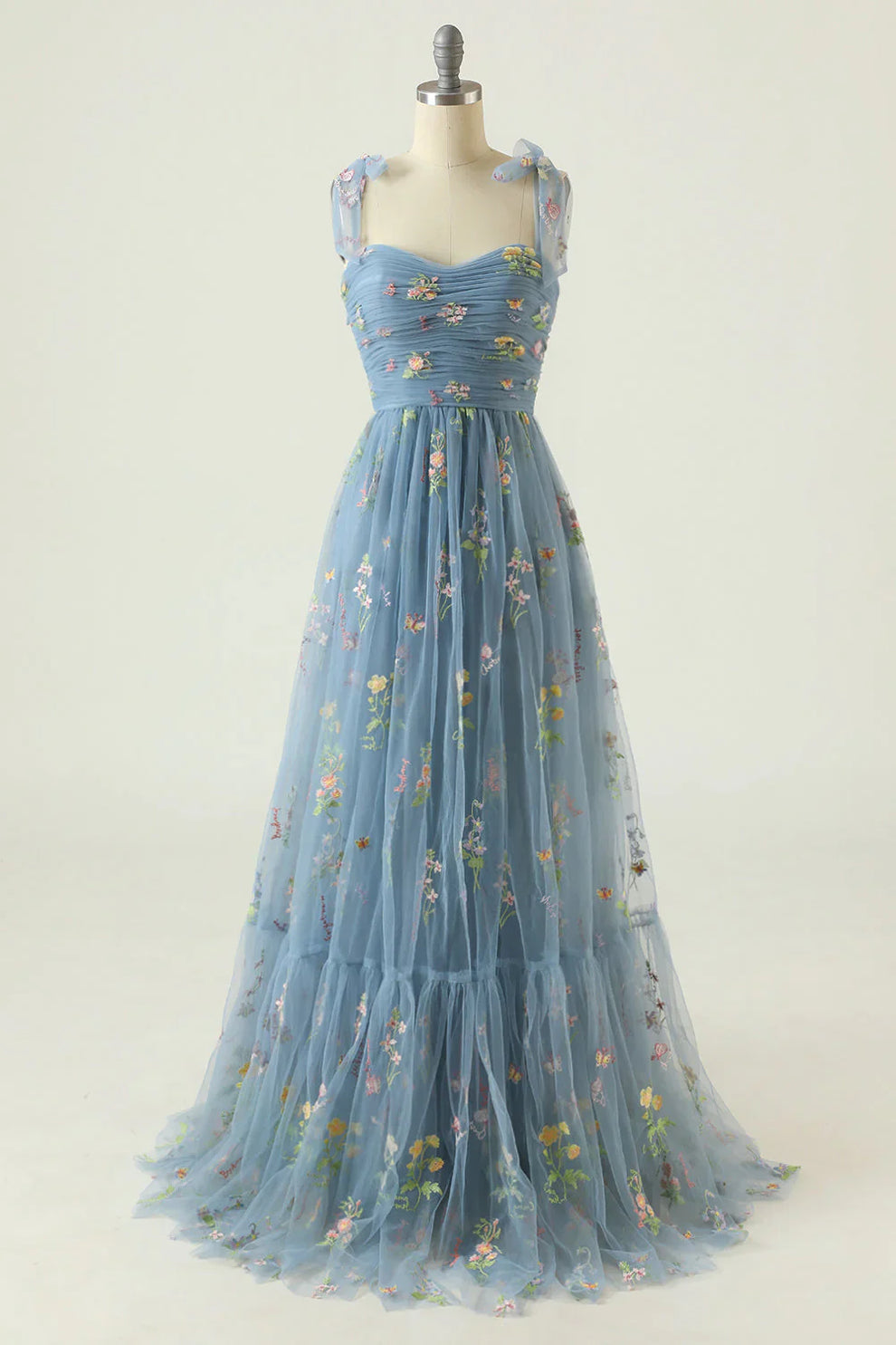 Geborduurde Tulle Baljurk met Bloemenmotief
