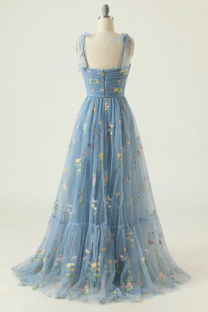 Geborduurde Tulle Baljurk met Bloemenmotief