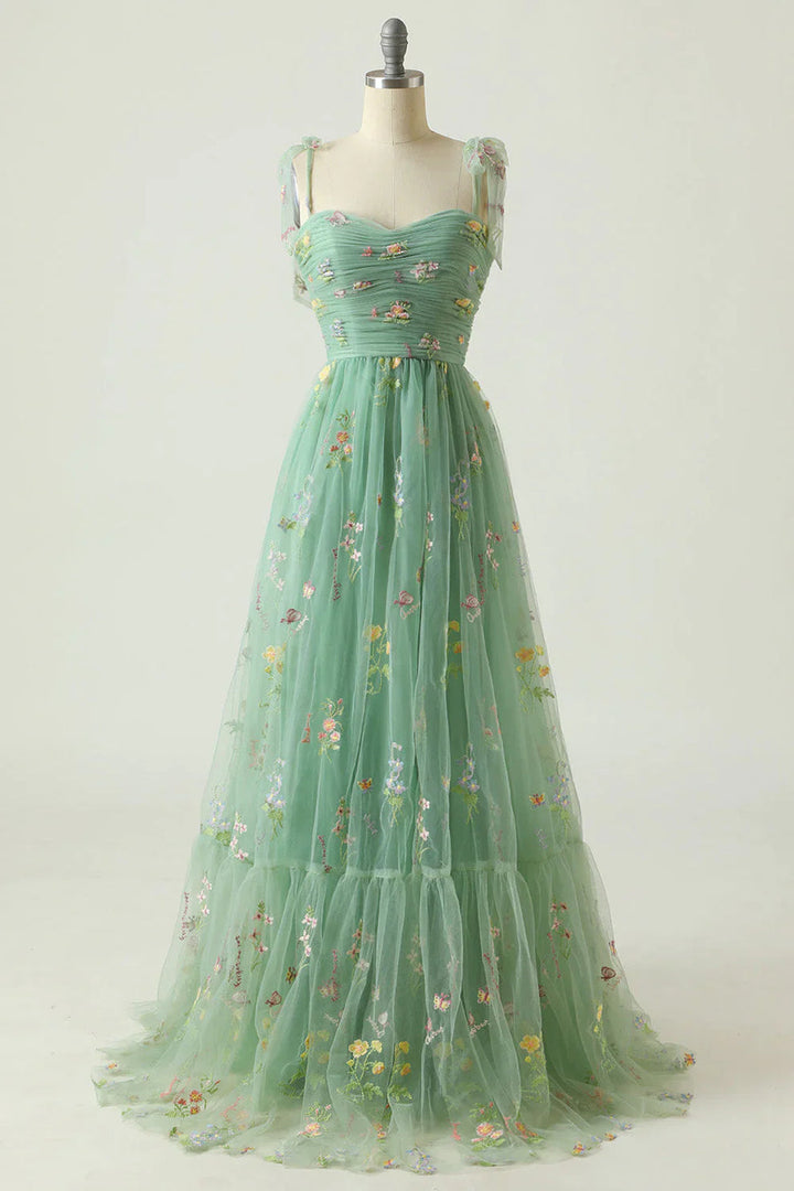 Geborduurde Tulle Baljurk met Bloemenmotief