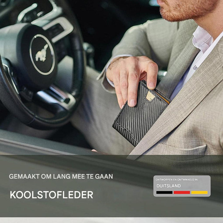 Slanke RFID-portemonnee met geldclip
