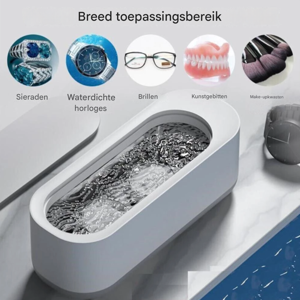 Ultrasoon reiniger voor brillen en sieraden