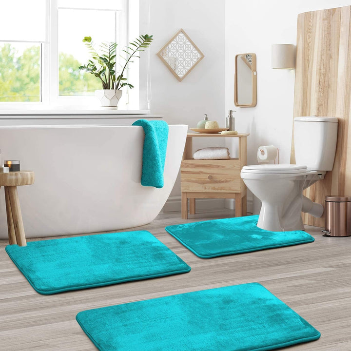 Hola –  3-delige fluwelen memory foam badmat set