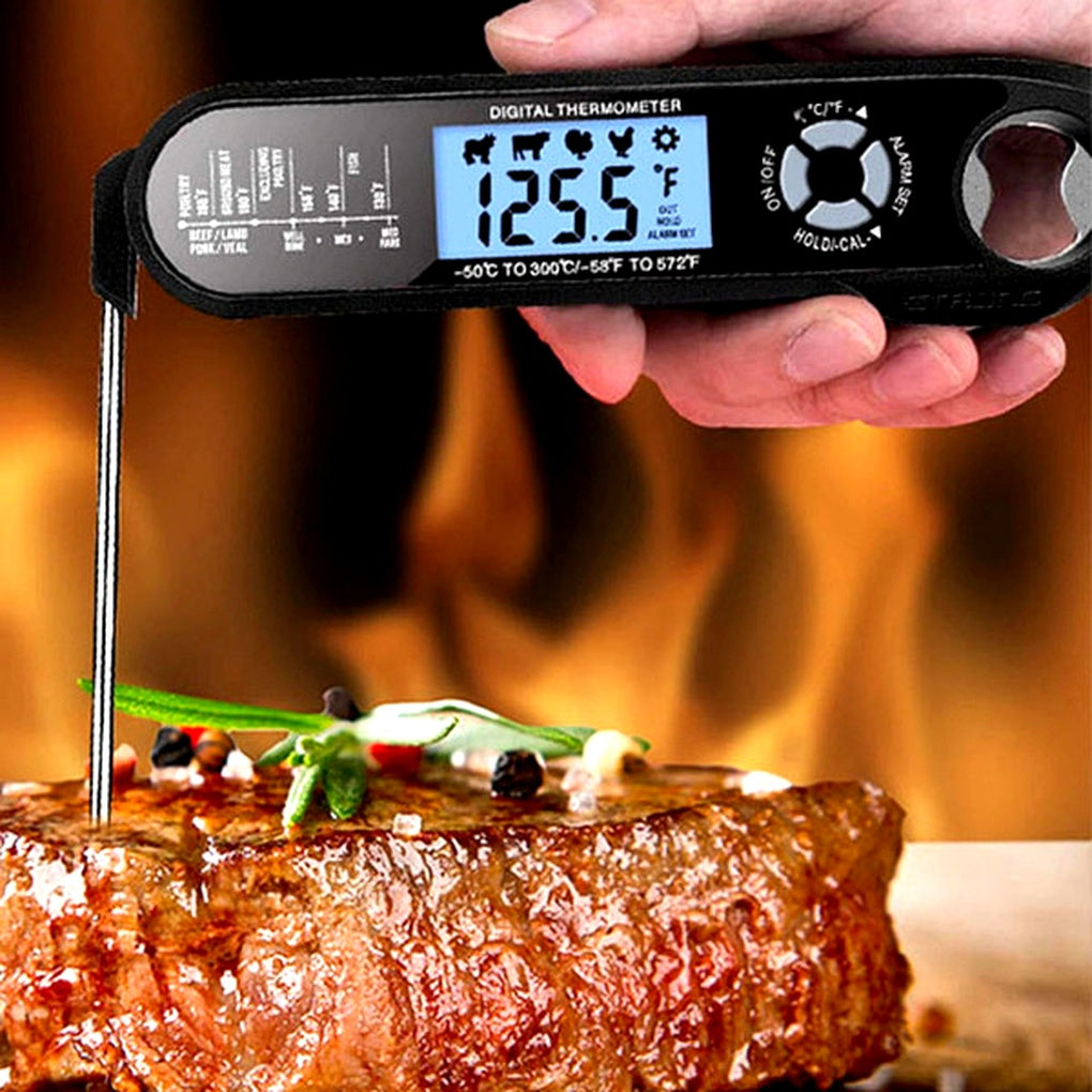Digitale keukenthermometer – direct afleesbaar met waarschuwings- en vasthoudfunctie