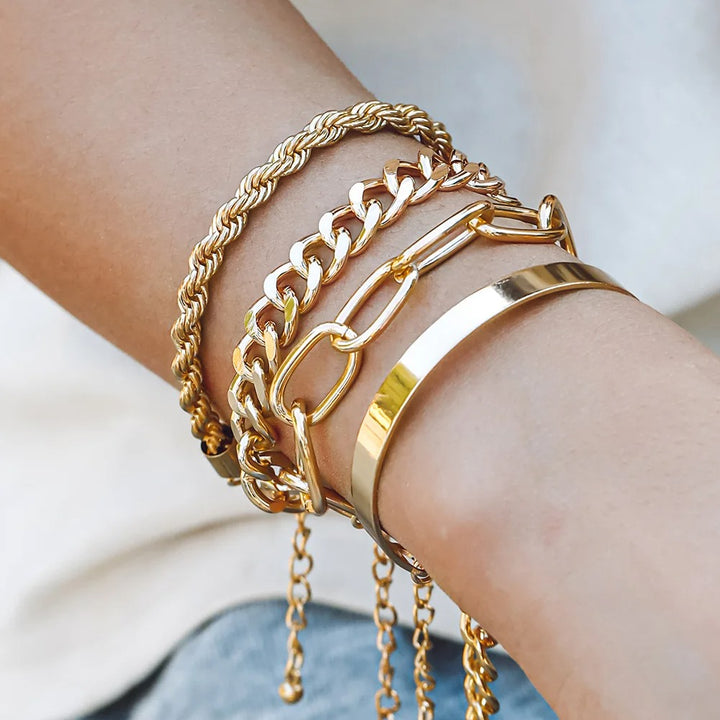 Felicity– Stijlvolle 4-Delige Armbandset Voor Elegantie