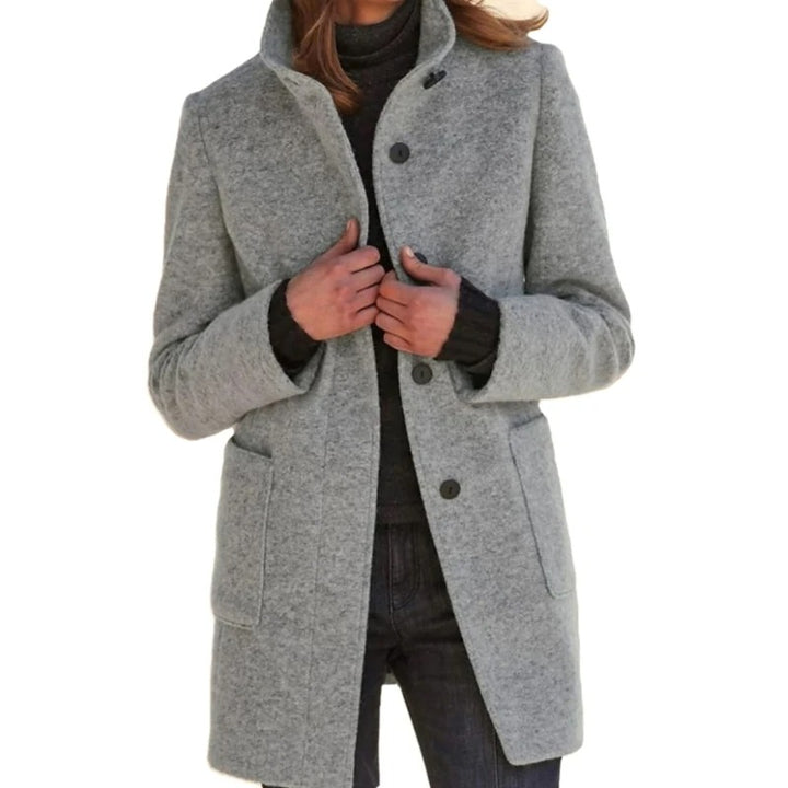 Lange Damesjas met knoopsluiting - Lentejas dames
