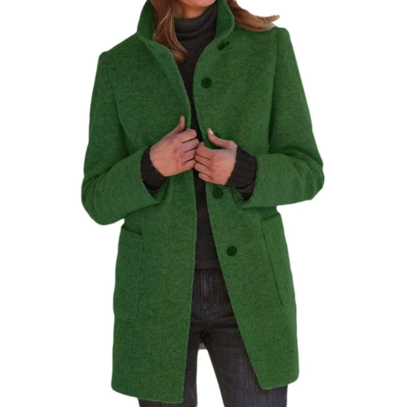 Lange Damesjas met knoopsluiting - Lentejas dames