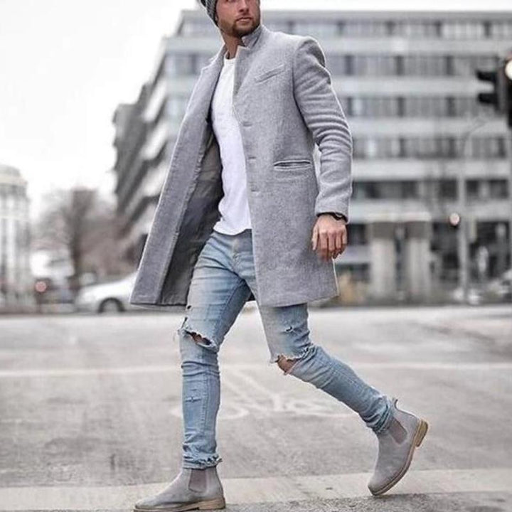 Stijlvolle halflange jas mantel heren - Zeus