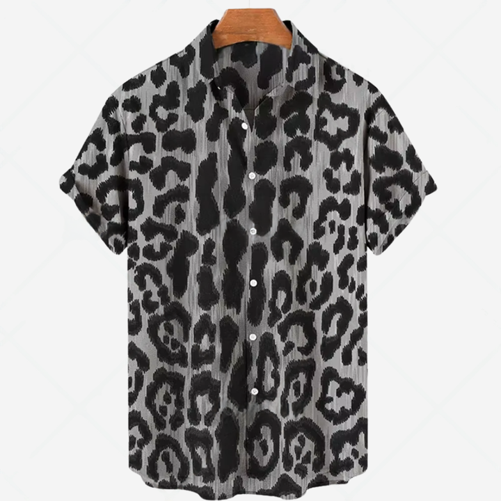 Comfortabel Heren Shirt met Korte Mouwen en Stijlvolle Print